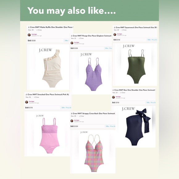 J. Crew NWT Plunge One Piece Gingham Swimsuit Size 22 Purple & White Seersucker - Picture 4 of 14